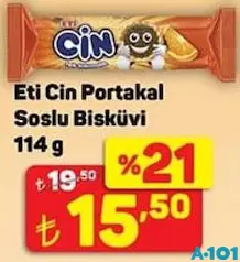 ETİ CİN PORTAKAL SOSLU BİSKÜVİ 114 G ETİ CİN PORTAKAL SOSLU BİSKÜVİ 114 G